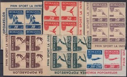 ** 1946 Sport Sor 5 értéke ívsarki Négyestömbökben Mi 1000-1004A + Pár Mi 1005-1006A - Autres & Non Classés