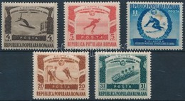 ** 1951 Egyetemi Téli Sportjátékok Sor Mi 1247-1251 (Mi 1249 Rozsdafolt / Stain) - Other & Unclassified