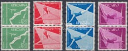 ** 1957 Európa Bajnokság Sor Párokban Mi 1639-1642 - Andere & Zonder Classificatie