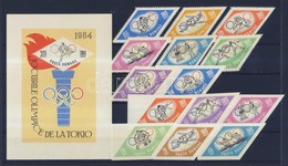 ** (*) 1964 Tokiói Olimpia Fogazott és Vágott Sor Mi 2309-2324 (Hiányzik 2315, 2317) + Blokk 58 - Andere & Zonder Classificatie