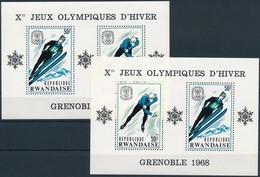 ** 1968 Téli Olimpia, Grenoble Blokk Sor Mi 11-12 A - Other & Unclassified