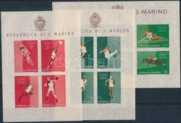 ** 1960 Nyári Olimpia, Róma Blokk Sor Mi 5-7 - Altri & Non Classificati