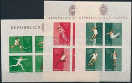 ** 1960 Nyári Olimpia, Róma Vágott Blokksor Mi 5-7 - Andere & Zonder Classificatie