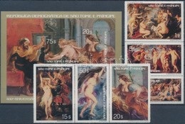 ** 1977 Rubens Festmények Sor 3-as Tömbökben Mi 452-457 + Blokk 2 - Autres & Non Classés