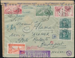 1944 Cenzúrás Légi Levél Budapestre / Censored Airmail Cover To Hungary - Other & Unclassified