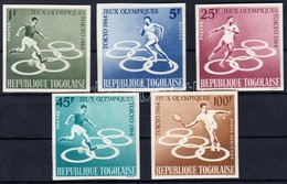 ** 1964 Tokiói Olimpia Vágott Sor Mi 435-439 B - Andere & Zonder Classificatie