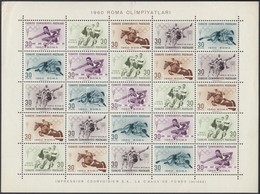 ** 1957 Nyári Olimpia Kisív Mi 1769-1773 (ívszélen Falc Nyom, Kissé Törött) - Altri & Non Classificati