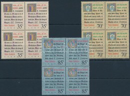 ** 1988 Karácsony Sor Négyestömbökben,
Christmas Set In Blocks Of 4
Mi 1037-1040 - Otros & Sin Clasificación