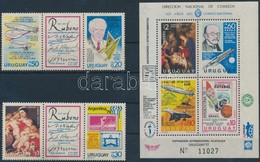 ** 1977 Események: Nobel-díj, Labdarúgó VB, Zeppelin, Rubens Sor Mi 1453-1456 + Blokk Mi 33 - Sonstige & Ohne Zuordnung