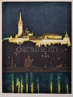 Barta Ernő (1878-1956): Budavári Palota. Színes Litográfia, Papír, Jelzett, Számozott 23×18 Cm - Other & Unclassified