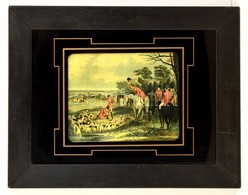 Cca 1900 Rókavadászat, Színes Litográfia, Francis Calcraft Turner 'Bachelor's Hall: Fox Hunting' Című Festménye Alapján, - Estampes & Gravures