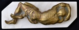 Jelzés Nélkül: Alvó Férfi. Bronz, Talapzaton, H:18 Cm - Altri & Non Classificati