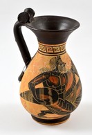 Görög Mázas Kerámia Váza, Múzeumi Replika, Apró Kopásokkal, M: 13,5 Cm - Autres & Non Classés
