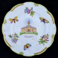 Herendi Viktória Mintás 'Szeged' Porcelán Tál, Kézzel Festett, Jelzett, Hibátlan(kis Kopásnyomok), D: 27,5 Cm - Sonstige & Ohne Zuordnung