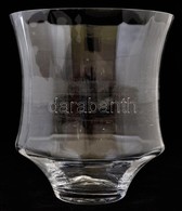 Dekoratív Fújt üveg Kaspó, Jelzés Nélkül, Hibátlan, M:25 Cm, D:22,5 Cm - Verre & Cristal