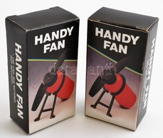 Handy Fan Elemes Utazó Ventilátor Kis Tartóval, Eredeti Csomagolásában, Elemmel - Autres & Non Classés