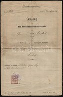 1897 Német Földhivatali Okmány 1 Márka Illetékbélyeggel - Non Classificati