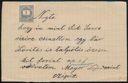 1897 Nyugta 1kr Postabélyeggel Okmánybélyeg Helyett - Non Classés