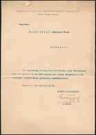 1907 Bp., Báró Forster Gyula (1846-1932) Történész, író Aláírása Kann Gyula Műépítésznek Címzett Levélen - Ohne Zuordnung