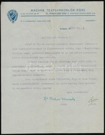 1913 A Magyar Testgyakorlók Köre Gépelt, Aláírt Levele Hivatalos ügyben, Díszes Fejléces Papíron - Unclassified