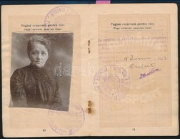 1921 Fényképes Román útlevél Magyarországi Utazási Célra, Sok Bejegyzéssel, Okmánybélyeggel, Magyar Rendőri Ellenőrzési  - Non Classificati