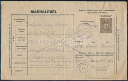 1922 Marhalevél 210K Okmánybélyeggel - Non Classificati