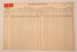 1928 Fővárosi Sörfőzp RT. Kőbánya Sörfőzési Egyenleg Nyilvántartó Törökszentmiklósi Lakos Részére - Ohne Zuordnung