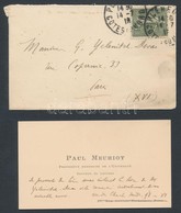 1918 Paul Meuriot Francia Tudós, Saját Kézzel Megírt Névjegykártyája / 
1918 Autograph Lines Of Paul Meuriot French Prof - Non Classés