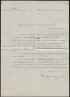 1946 Légrády Ottó (1878-1948) újságíró és Kiadó Aláírása Egy Budapest Székesfővárosa XII. Ker. Elöljáróságának, Magánügy - Zonder Classificatie