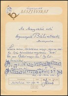 1964 Ádám Jenő (1896-1982) Zeneszerző Saját Kézzel írt Levele és Alkalmi Dalának Kottája Arany Bálint Turánistához, FKGP - Sin Clasificación