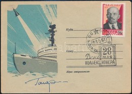 Jurij Alekszejevics Gagarin (1934-1968) Szovjet űrhajós Aláírása Emlékborítékon /
Signature Of Yuriy Alekseyevich Gagari - Autres & Non Classés