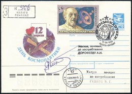 Leonyid Kizim (1941-2010) Szovjet űrhajós Aláírása Emlékborítékon /
Signature Of Leonid Kizim (1941-2010) Soviet Astrona - Autres & Non Classés