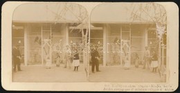 Cca 1900 Állatkert Athénban, Sztereófotó, Feliratozva, 9x18 Cm - Autres & Non Classés