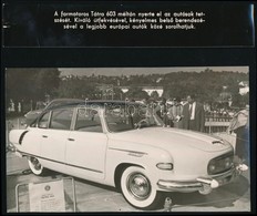 Famotoros Tátra 603 Autó, Eredeti Sajtófotó, Külön Felirattal, 10×18 Cm - Andere & Zonder Classificatie