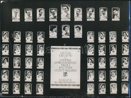 1957 Szentesi Csecsemő és Gyermek Gondozónőképző Iskola Tanárai és Végzett Diákjai, Kistabló Nevesített Portrékkal, Felü - Other & Unclassified