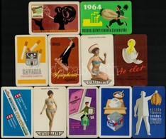 1959-1969 Reklámos Kártyanaptárak, 11 Db - Advertising