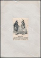 Cca 1860 Judaika Témájú Litográfia Paszpartuban  / Judaica Lithography 8x11  Cm - Sonstige & Ohne Zuordnung
