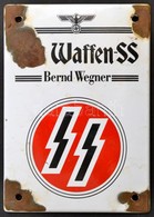 Bernd Wegner (The) Waffen SS. Zománc Tábla. Sérült. 12x17 Cm - Andere & Zonder Classificatie