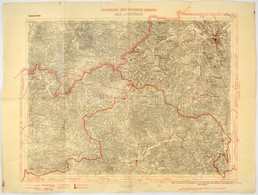 Arló és Kisterenye Térképe, 1:75000, Közigazgatási Határokkal, Ideiglenes Kiadás, M. Kir. Állami Térképészet, 46,5×62 Cm - Andere & Zonder Classificatie