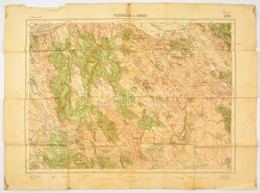1935 Felsőgalla és Dorog Katonai Térképe, Kiadja: M. Kir. Állami Térképészet, Viseltes állapotban, 46×62 Cm - Andere & Zonder Classificatie
