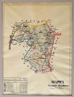 1850 Mappa Comitatus Tyrnaviensis. Nagyszombat Megye Kézzel Rajzolt Térképe. Másolta: Sztankovánszky Mihály Mérnök. 22x2 - Altri & Non Classificati