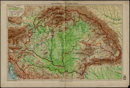 1942 Magyarország Politikai Térképe és Magyarország Hegy- és Vízrajzi Térképe, Kétoldalas Térkép, Kiadja: M. Kir. Honvéd - Autres & Non Classés