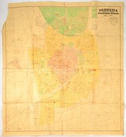 Debrecen Szabad Királyi Város Szabályozási Térképe, Kiadja: M. Kir. Állami Térképészet, Sérült, 92×84 Cm - Other & Unclassified