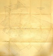 1942 Pestszentlőrinc M. Város Térképe, Készítette: Fővárosi Közmunkák Tanácsa, 112×110 Cm - Other & Unclassified