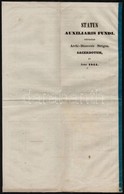 1844 Status Auxiliaris Fundi Deficientium Archidiocesis Strigoniensis Sacerdotum Pro Anno 1844, Az Esztergomi Egyházmegy - Zonder Classificatie