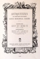 1912 Antiquitäten Aus Dem Besitz Der Herrn Louis Berghold, Danzig. Berlin, 1912, Rudolph Lepke's Kunst-Auctions-Haus, 96 - Unclassified