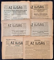 1915-1920 Az Ujság 6 Száma, Közte 3 Db 1919-essel, Benne érdekes Korabeli Hírekkel, Szakadozottak. - Sin Clasificación