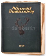 1923-1943 Nimród Vadászlap 28 Db Szórványszáma (Mintegy Mappaként), Az 1936-os Nimród Vadászújság Aranyozott, Festett, I - Unclassified