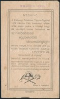 1924 Meghívó A Párkányi Önkéntes Tűzoltó Testület Színielőadással Egybekötött Táncmulatságára - Non Classés