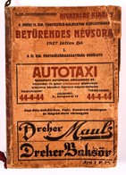 1927 Telefonkönyv. A Vidéki M. Kir. Távbeszélő Hálózatok Előfizetőinek Betűrendes Névsora. Sok Reklámmal, Kissé Koszos P - Zonder Classificatie